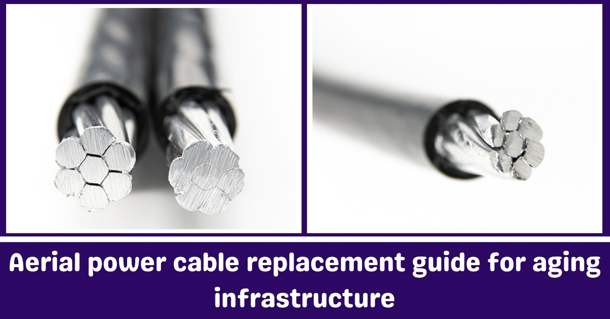 Aerial power cable replacement guide for aging infrastructures